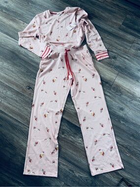PJ Salvage Women’s Pink Cocktail  Printed Pajama Set - Cozy Two-Piece Sleepwear